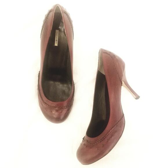 MAX STUDIO Burgundy Pump Heels Size 9.5 - Picture 3 of 10